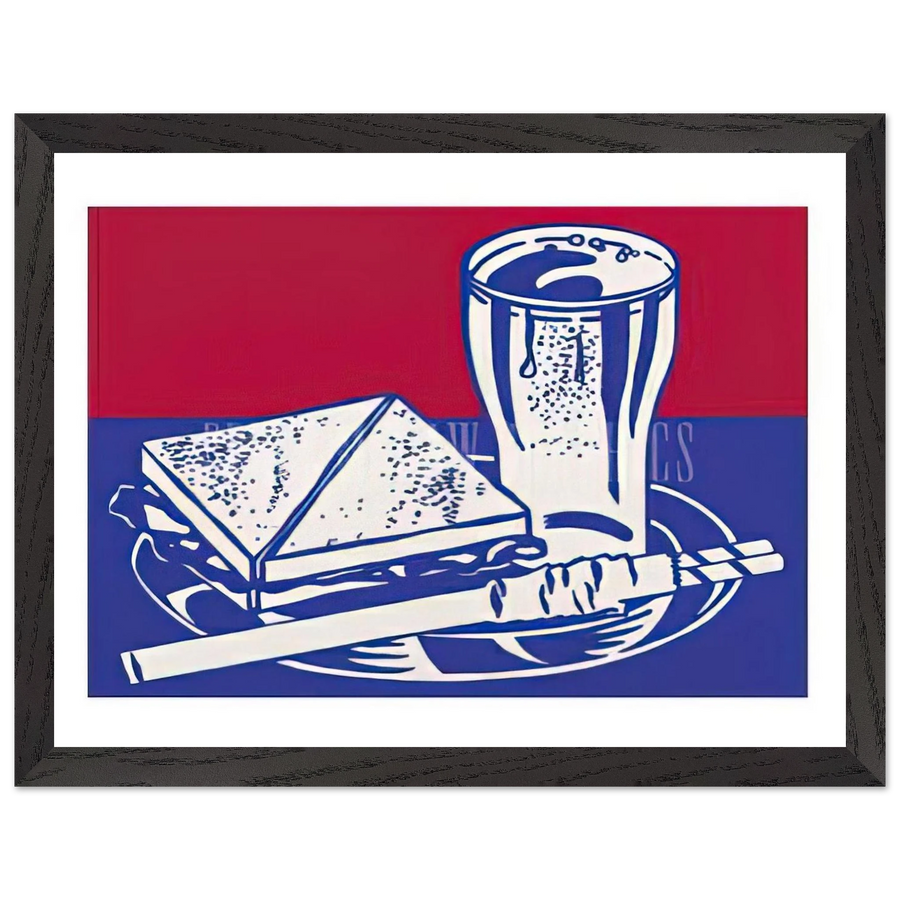 SANDWICH AND SODA 1964 by Roy Lichtenstein — Framed art print at Zephyeer