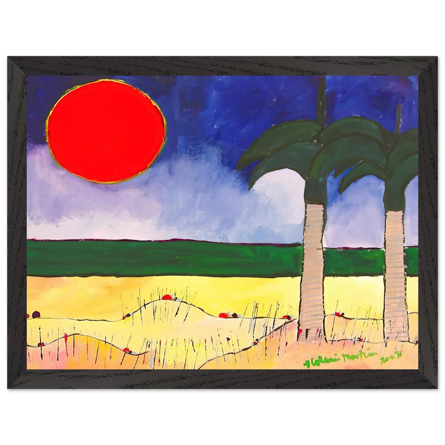 Marinha com Sol e Palmeiras - 2003 by Aldemir Martins — Framed art print at Zephyeer