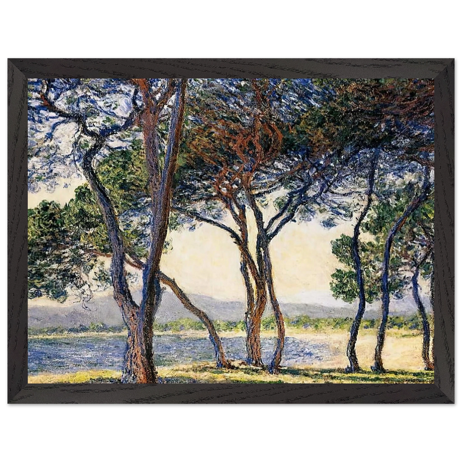 Trees by the Seashore at Antibes by Claude Monet — Framed art print at Zephyeer