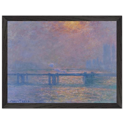 Charing Cross Bridge, The Thames by Claude Monet — Framed art print at Zephyeer