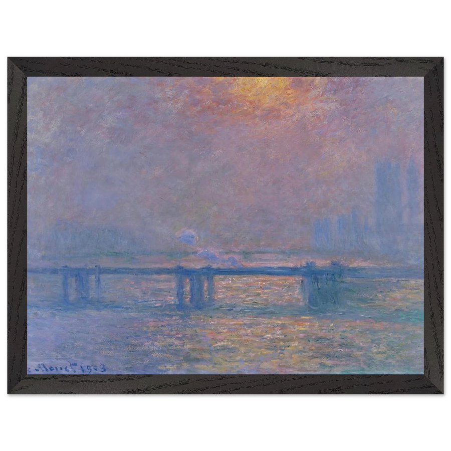 Charing Cross Bridge, The Thames by Claude Monet — Framed art print at Zephyeer