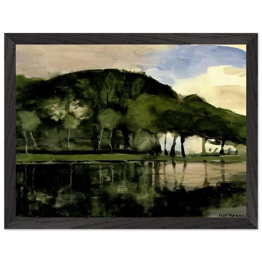 Along the Amstel by Piet Mondrian — Framed art print at Zephyeer