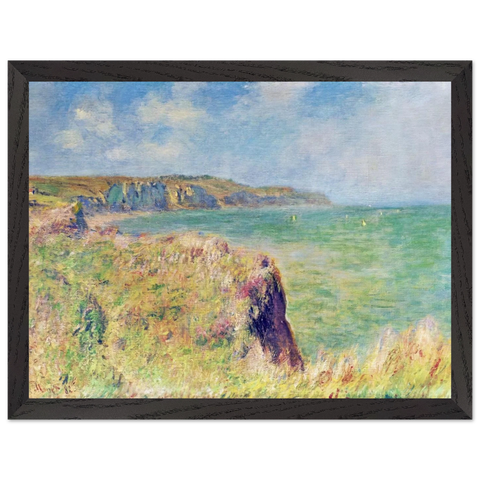 Edge of the Cliff at Pourville by Claude Monet — Framed art print at Zephyeer