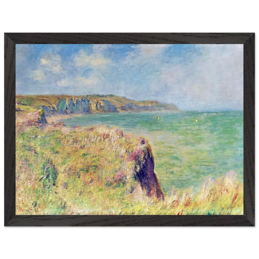 Edge of the Cliff at Pourville by Claude Monet — Framed art print at Zephyeer
