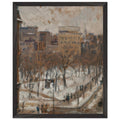 SQUARE IN PARIS SNOWY WEATHER by Gustave Caillebotte — Framed art print at Zephyeer