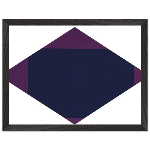 Blau-violettes horizontal-vertikal-quadrat - 1968 by Max Bill — Framed art print at Zephyeer