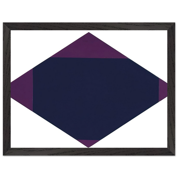 Blau-violettes horizontal-vertikal-quadrat - 1968 by Max Bill — Framed art print at Zephyeer
