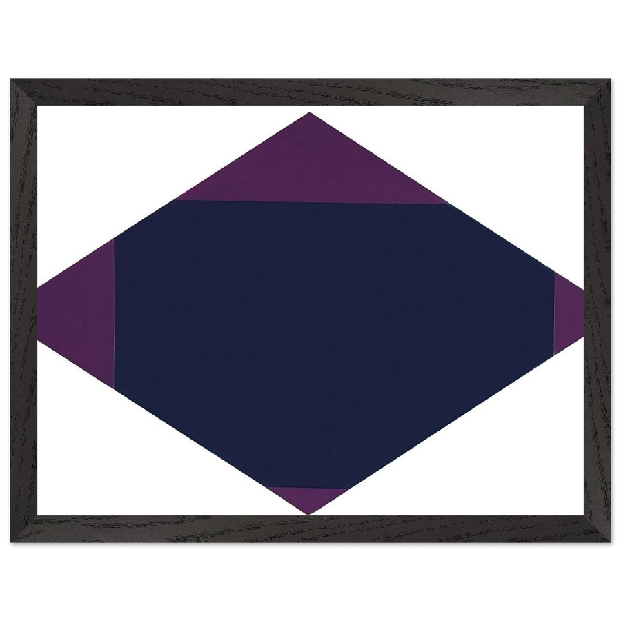 Blau-violettes horizontal-vertikal-quadrat - 1968 by Max Bill — Framed art print at Zephyeer