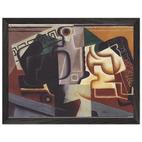 GLASS AND CARAFE 1917 by Juan Gris — Framed art print at Zephyeer