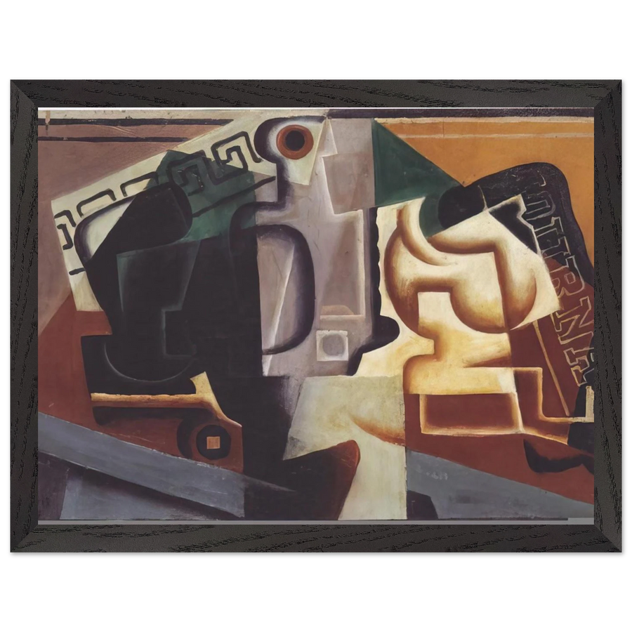 GLASS AND CARAFE 1917 by Juan Gris — Framed art print at Zephyeer