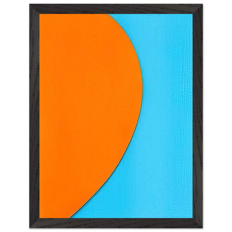 Orange Relief with Blue by Ellsworth Kelly — Framed art print at Zephyeer