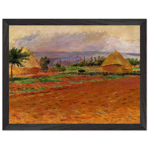 Field and Haystacks by Pierre-Auguste Renoir — Framed art print at Zephyeer