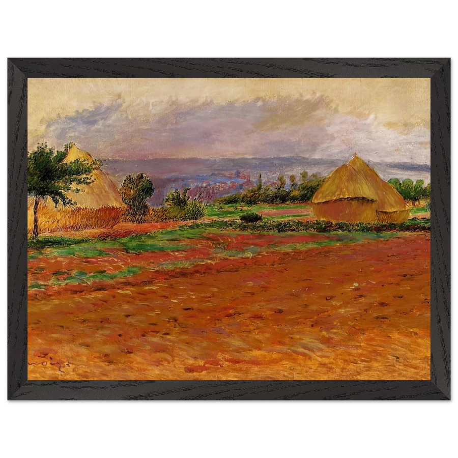 Field and Haystacks by Pierre-Auguste Renoir — Framed art print at Zephyeer