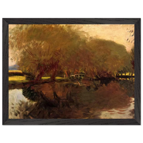 A Backwater at Calcot Near Reading by John Singer Sargent — Framed art print at Zephyeer