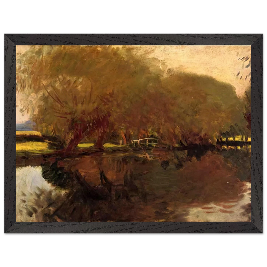 A Backwater at Calcot Near Reading by John Singer Sargent — Framed art print at Zephyeer