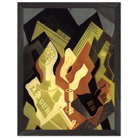 GUITAR AND FRUIT DISH by Juan Gris — Framed art print at Zephyeer