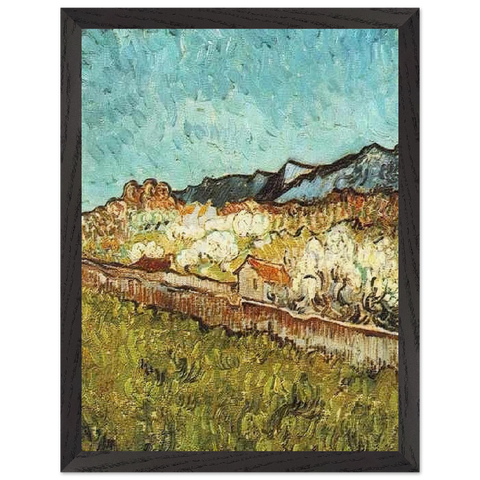 At the Foot of the Mountains by Vincent van Gogh — Framed art print at Zephyeer