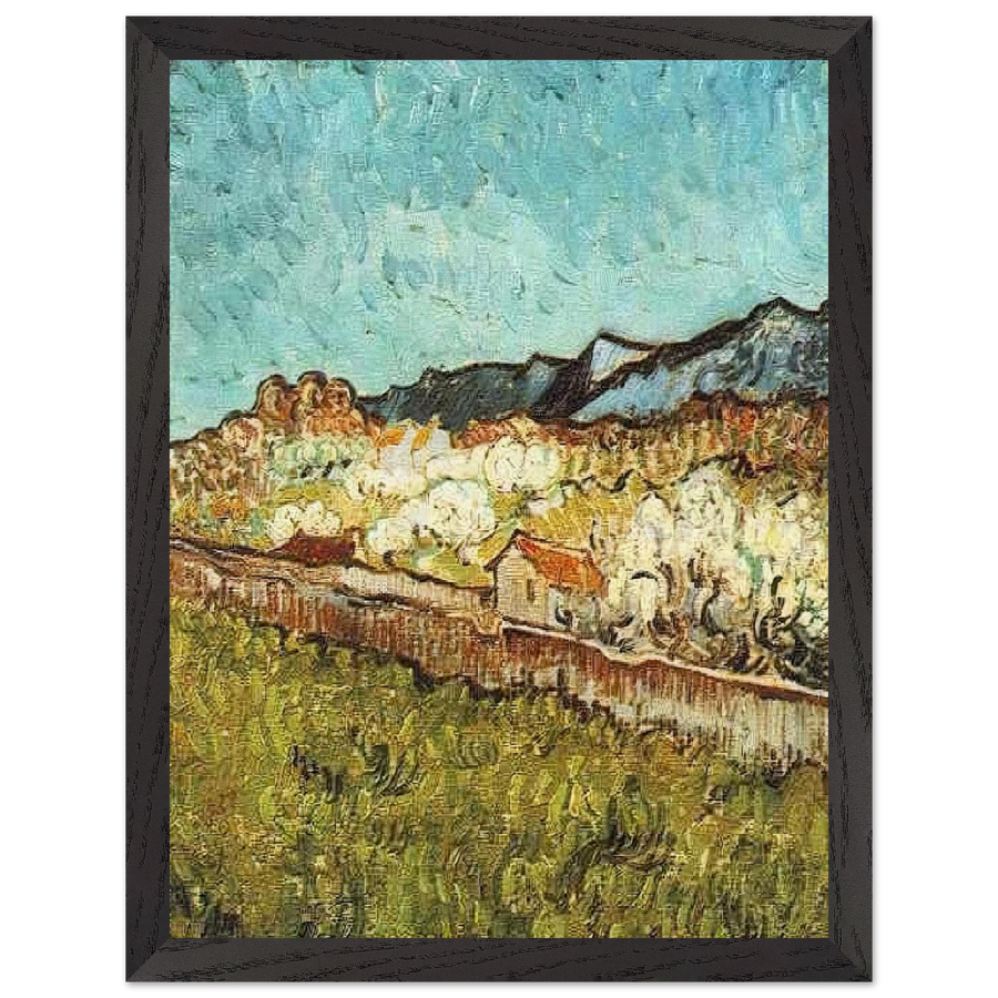 At the Foot of the Mountains by Vincent van Gogh — Framed art print at Zephyeer