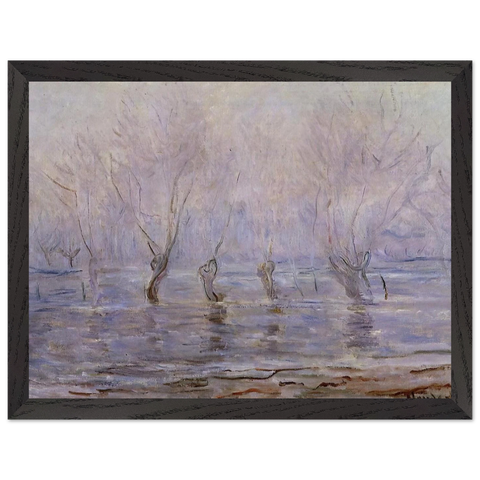 Flood at Giverny by Claude Monet — Framed art print at Zephyeer