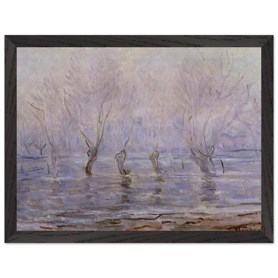 Flood at Giverny by Claude Monet — Framed art print at Zephyeer