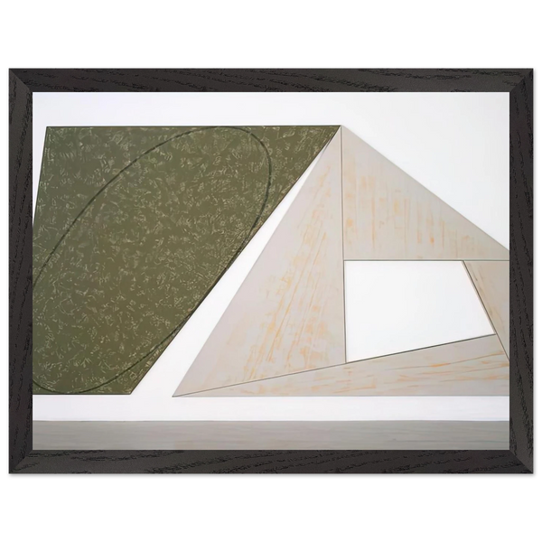GREEN TILTED ELLIPSE GRAY FRAME 1989 by Robert Mangold — Framed art print at Zephyeer