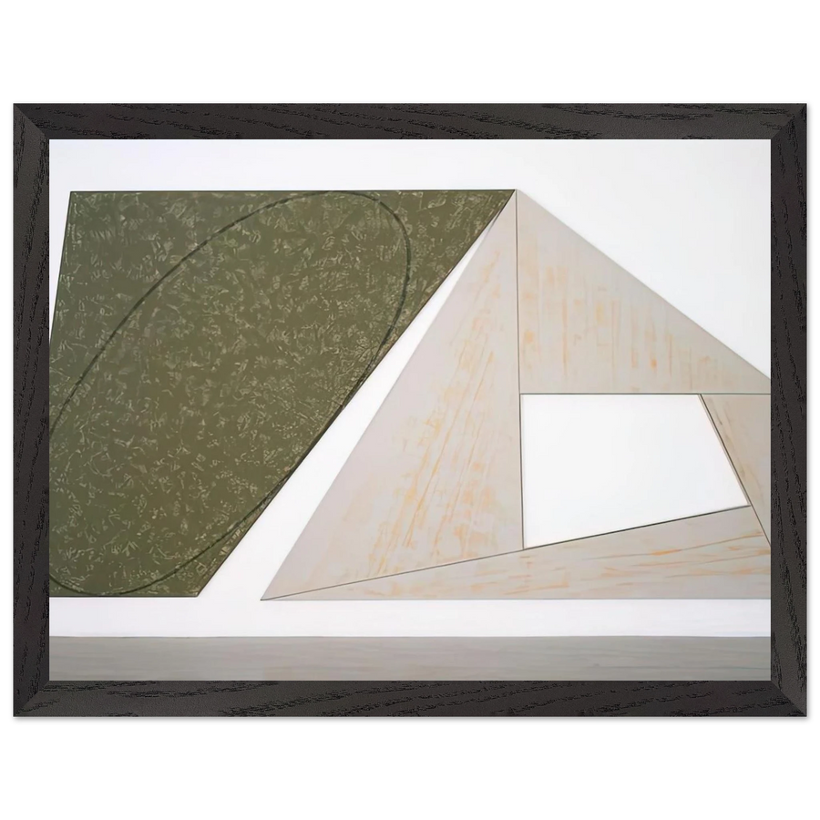 GREEN TILTED ELLIPSE GRAY FRAME 1989 by Robert Mangold — Framed art print at Zephyeer