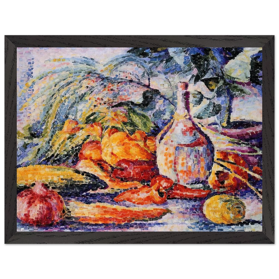 Still Life with Bottle of Wine by Henri-Edmond Cross — Framed art print at Zephyeer