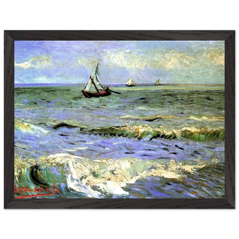 Seascape at Saintes-Maries by Vincent van Gogh — Framed art print at Zephyeer