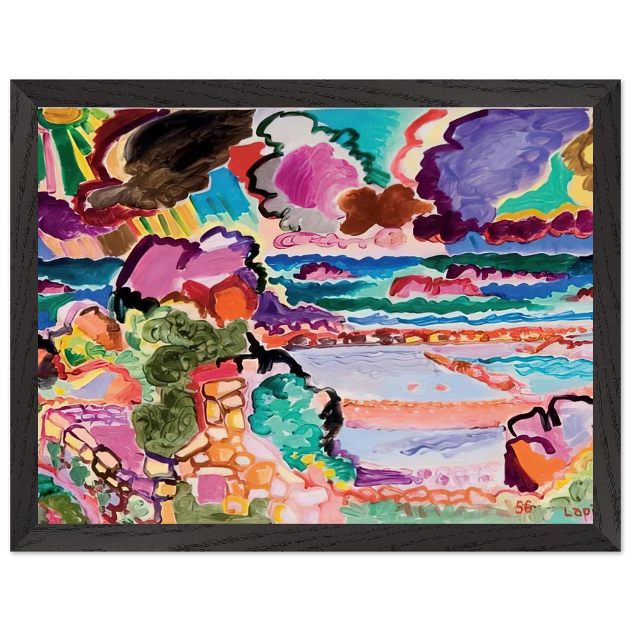 L'orage sur Bréhât - 1956 by Charles Lapicque — Framed art print at Zephyeer