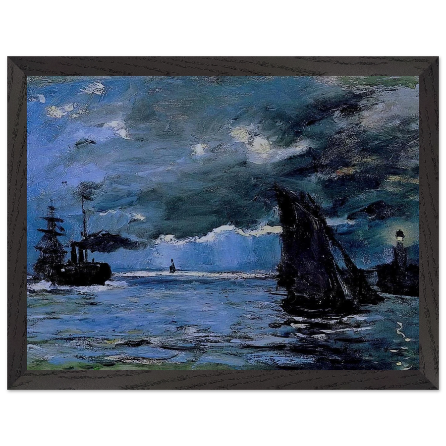 Seascape, Night Effect by Claude Monet — Framed art print at Zephyeer