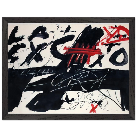 NEGRE I ROIG III FORA 1976 by Antoni Tapies — Framed art print at Zephyeer