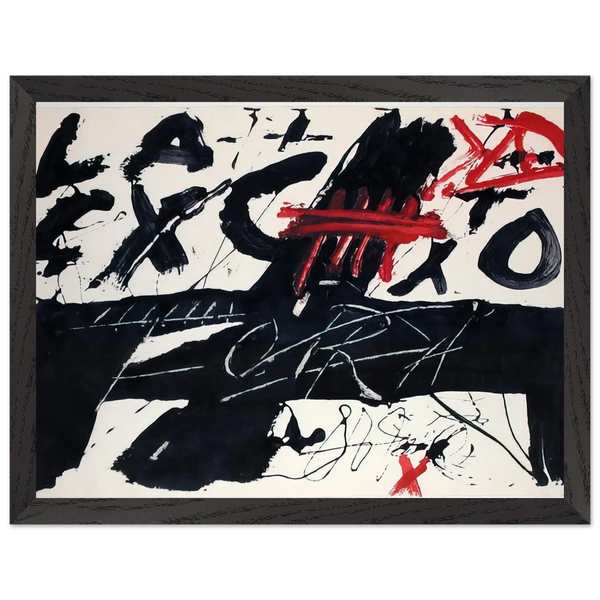 NEGRE I ROIG III FORA 1976 by Antoni Tapies — Framed art print at Zephyeer