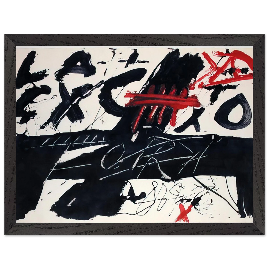 NEGRE I ROIG III FORA 1976 by Antoni Tapies — Framed art print at Zephyeer