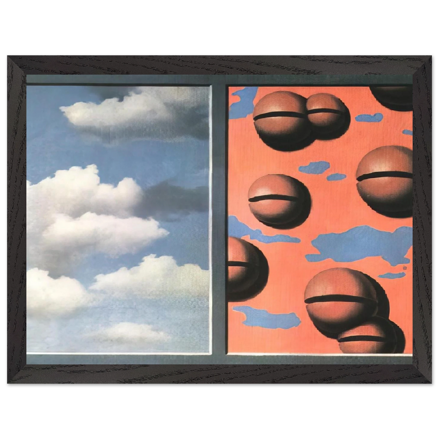 PINK BELLES TATTERED SKIES 1930 by Rene Magritte — Framed art print at Zephyeer