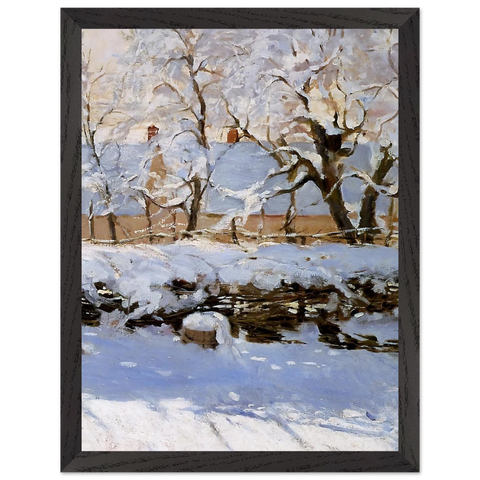 The Magpie by Claude Monet — Framed art print at Zephyeer