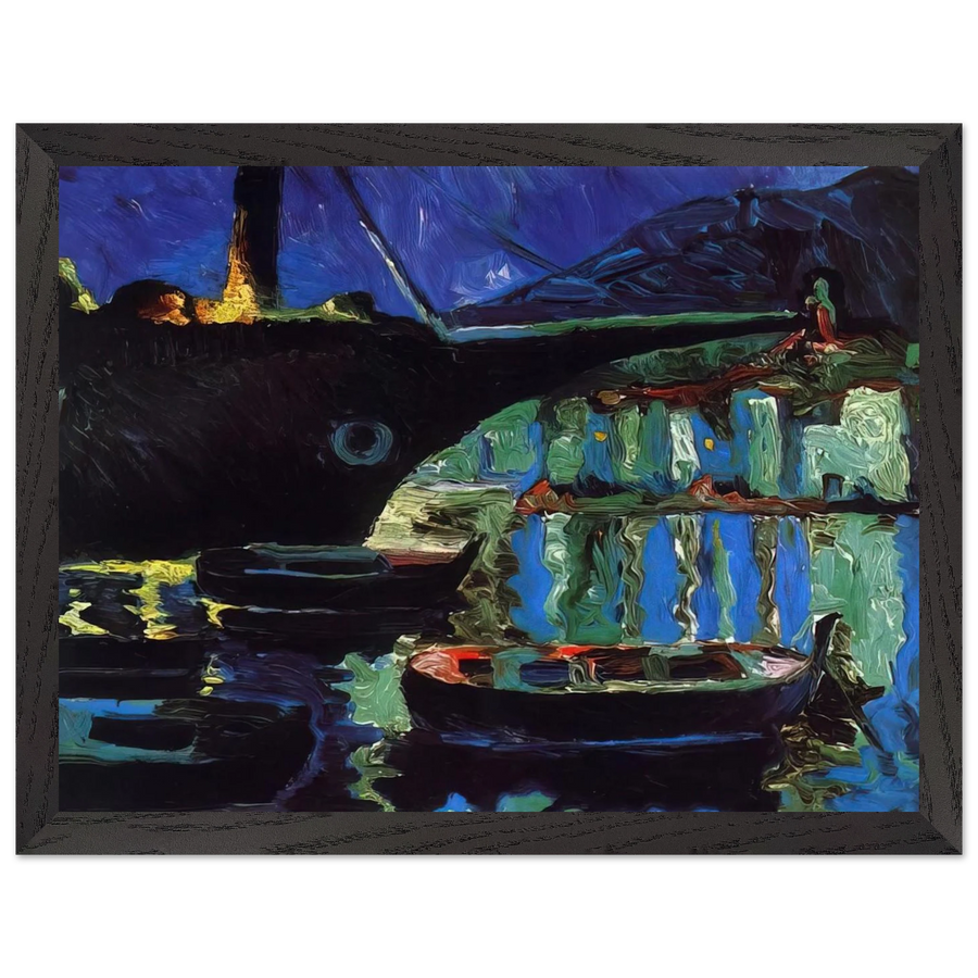 PORT OF CADAQUES NIGHT by Salvador Dali — Framed art print at Zephyeer