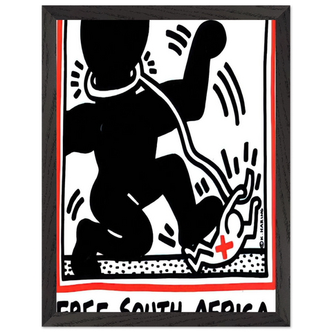 FREE SOUTH AFRICA 1985 by Keith Haring — Framed art print at Zephyeer