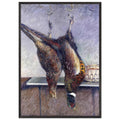 TWO HANGING PHEASANTS by Gustave Caillebotte — Framed art print at Zephyeer
