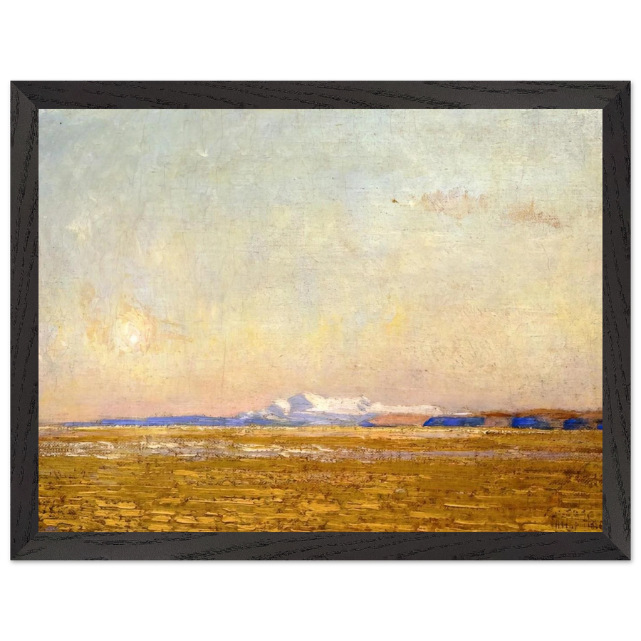 Moonrise at Sunset, Harney Desert by Childe Hassam — Framed art print at Zephyeer