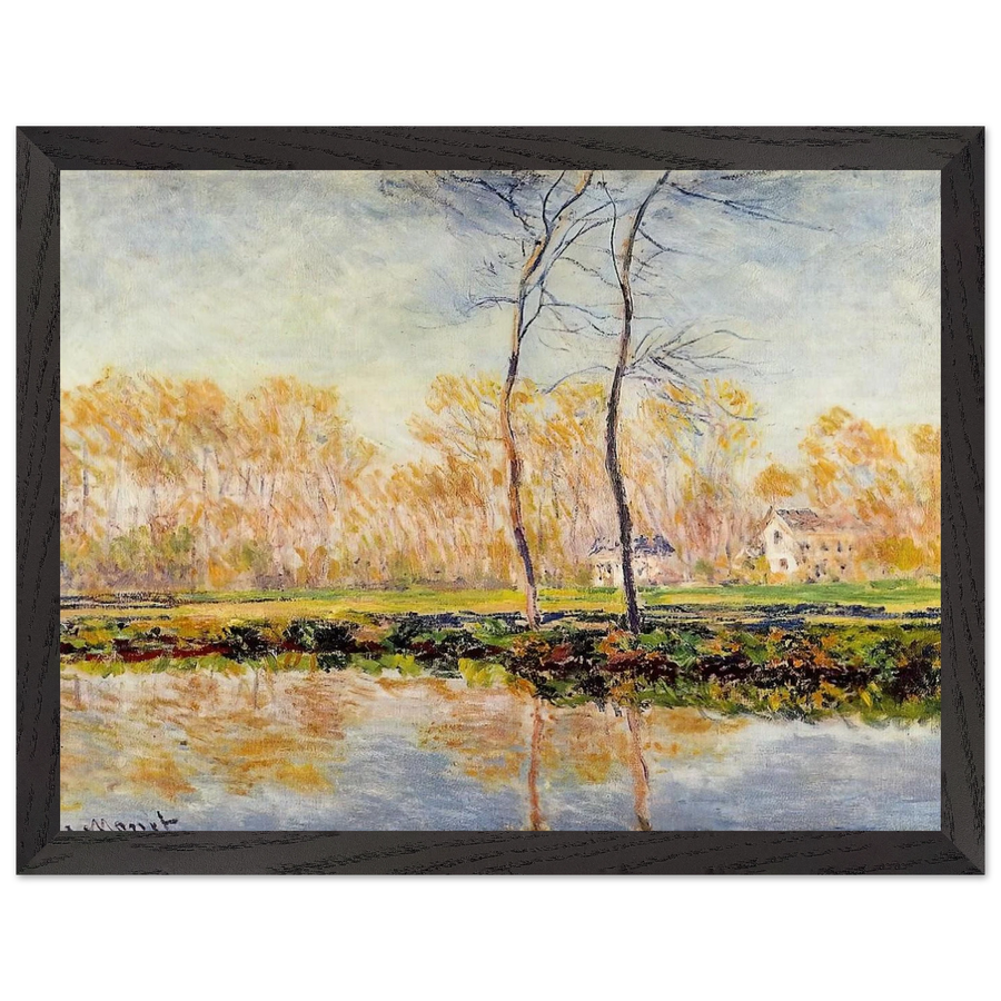 The Banks of the River Epte at Giverny by Claude Monet — Framed art print at Zephyeer