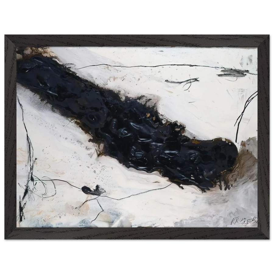 Fluss - 1983 by Emil Schumacher — Framed art print at Zephyeer