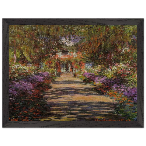Pathway In Monets Garden At Giverny by Claude Monet — Framed art print at Zephyeer