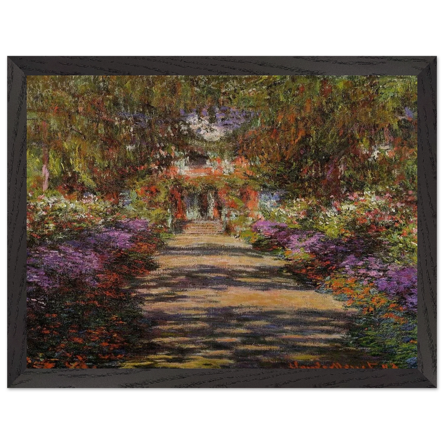Pathway In Monets Garden At Giverny by Claude Monet — Framed art print at Zephyeer