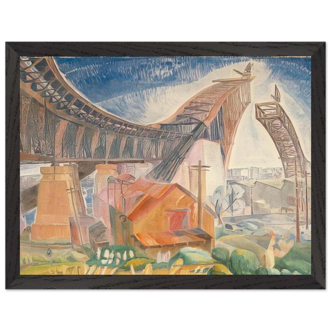 The Bridge in Curve - 1930 by Grace Cossington Smith — Framed art print at Zephyeer