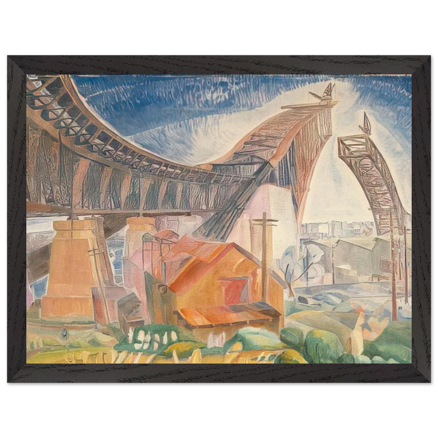 The Bridge in Curve - 1930 by Grace Cossington Smith — Framed art print at Zephyeer