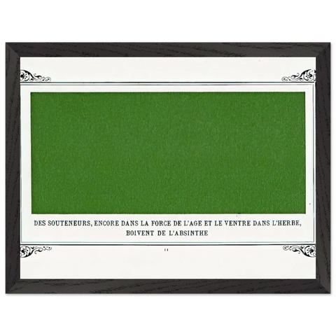 Some Pimps, Known as Green Backs, on their Bellies in the Grass, Drinking Absinthe by Alphonse Allais — Framed art print at Zephyeer