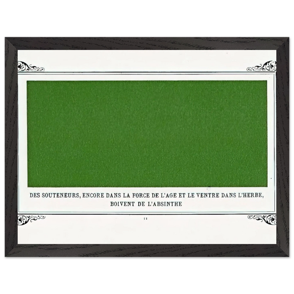 Some Pimps, Known as Green Backs, on their Bellies in the Grass, Drinking Absinthe by Alphonse Allais — Framed art print at Zephyeer