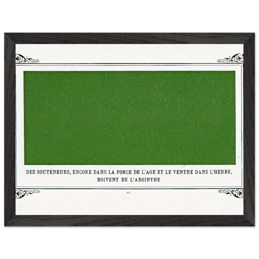 Some Pimps, Known as Green Backs, on their Bellies in the Grass, Drinking Absinthe by Alphonse Allais — Framed art print at Zephyeer