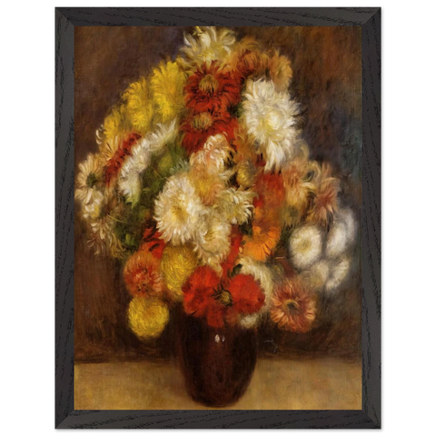 Bouquet of Chrysanthemums by Pierre-Auguste Renoir — Framed art print at Zephyeer