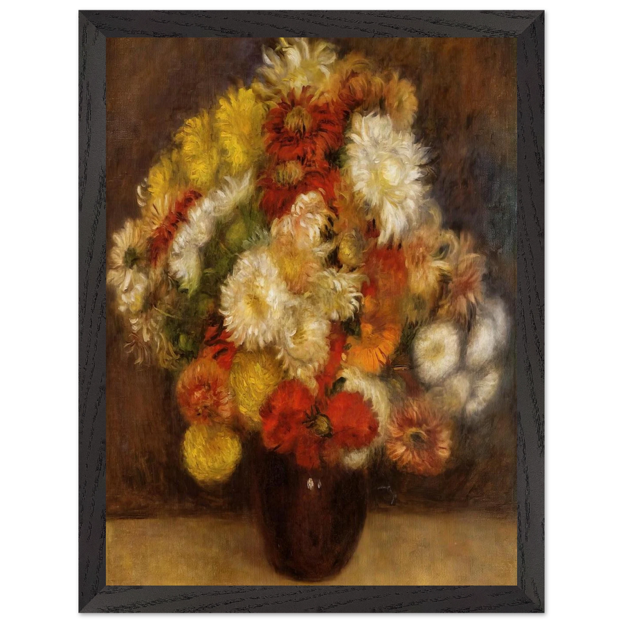 Bouquet of Chrysanthemums by Pierre-Auguste Renoir — Framed art print at Zephyeer